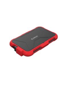 Orico 2.5″ USB3.0 External HDD Red Silica Gel Enclosure - Red