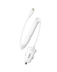 3SIXT Corded Lightning Car Charger 2.1A - White