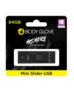 Body Glove Mini Slider 64GB USB Memory Stick / Flash Drive