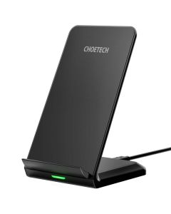 Choetech T524F Fast Wireless Charging Stand 15W in Black sold by Technomobi