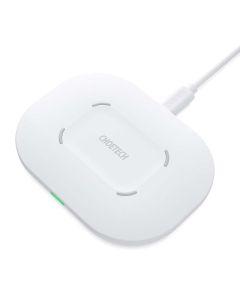 Choetech T550F Fast Wireless Charging Pad 15W in white sold by Technomobi