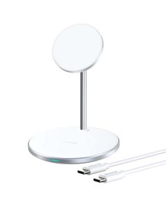 Choetech 2 In 1 Magnet Charging Stand 15W in White sold by Technomobi