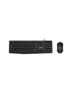 Canyon SET-1 UK/US Wired Keyboard & Mouse Combo - Black
