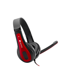 Canyon HSC-1 Basic PC Headset with Microphone in Black and Red sold by Technomobi