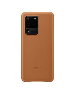 Samsung Galaxy S20 Ultra Leather Cover - Brown