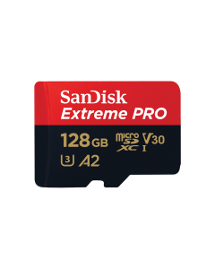 SanDisk Extreme Pro Micro SDXC 128GB + SD Adapter (170MB/S) A2 C10 V30 UHS-1 U3