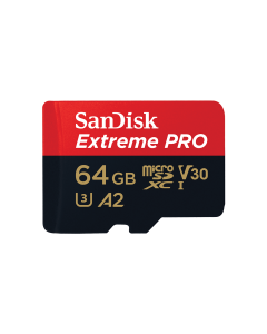 SanDisk Extreme Pro Micro SDXC 64GB + SD Adapter (170MB/S) A2 C10 V30 UHS-1 U3