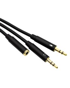 Gizzu Audio 3.5mm Female to 3.5mm Male Mic + 3.5mm Male Headset Jack Adapter Cable sold by Technomobi