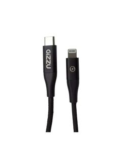 Gizzu Type C To Lightning 2M Braided Cable - Black