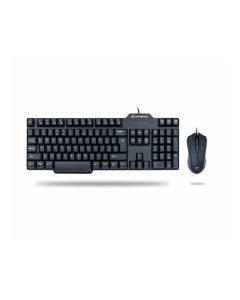 GoFreeTech Wired Keyboard & Mouse Combo - Black