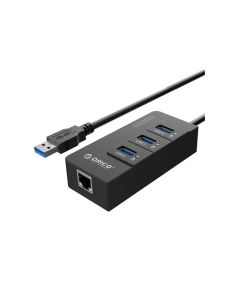 Orico USB3.0 and GbE Hub Adapter - Black