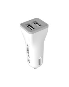 Intouch Dual USB Car Charger 2.1A - White