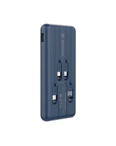 Intouch 10000mah Powerbank with Built in Cable - Blue