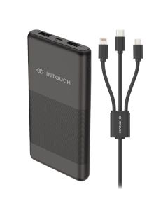 Intouch Power Bank 10 000mAh + 3 Prong Cable