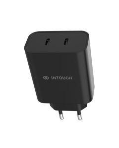 Intouch 40W Dual Type C Port PD Travel Charger - Black