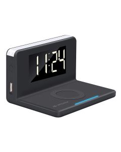 INTOUCH Alarm Clock Wireless Charger - Black