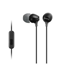 Sony MDR-EX15AP Wired InEar Earphone with Mic in Black sold by Technomobi