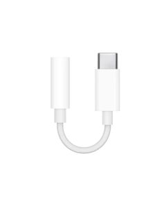 Apple Original USB Type C to 3.5mm Headphone Jack Adapter in White sold by Technomobi