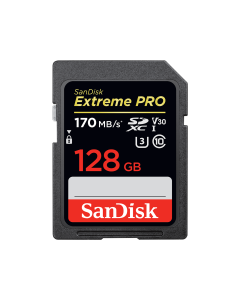 SanDisk Extreme Pro SDXC Card 128GB - 170MB/S V30 UHS-1 U3