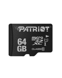 Patriot LX Class 10 64GB Micro SDHC Flash Memory Card - Black