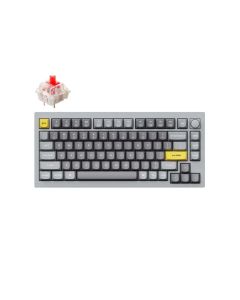 Keychron Q1 75% Red G Pro Switches Aluminium RGB Wired Keyboard - Grey