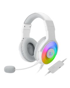 Redragon Over Ear Pandora USB + Aux RGB Gaming Headset in White sold by Technomobi