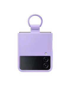 Samsung Galaxy Z Flip4 Silicone Cover With Ring in bora purple sold by Technomobi