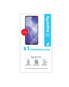 Superfly Oppo Reno5 Tempered Glass Screen Protector in Clear sold by Technomobi