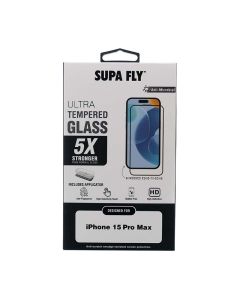 Supa Fly Apple iPhone 15 Pro Max Ultra Tempered Glass Screen Protector with Applicator