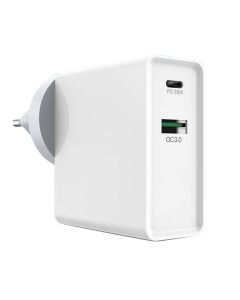 SF 48W Dual USB PD and QC Wall Charger - White