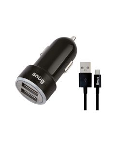 Snug Car Juice 3.4 Amp Charger - Micro USB - Black