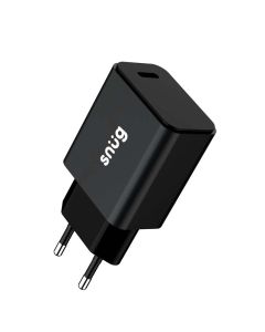 Snug 1 Port 20W PD Wall Charging Adapter in black sold by Technomobi