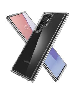 Spigen Samsung Galaxy S22 Ultra 5G Hybrid Crystal Case in Clear sold by Technomobi