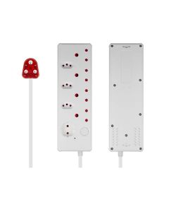 Switched 8-Way High Surge Multiplug 0.5m sold by Technomobi