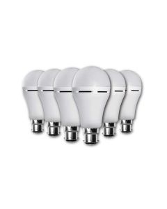Elecstor 7W B22 Rechargeable & Dimmable Globe 1200mah A60 (6 Pack) - White