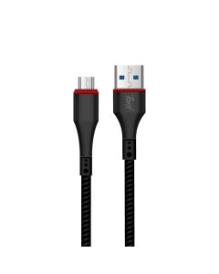 Toni Braided Micro USB 1.2m Charge & Sync Cable - Black