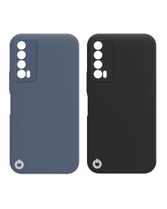 Toni Twin Silicone Case Huawei P Smart 2021 - Black/Blue