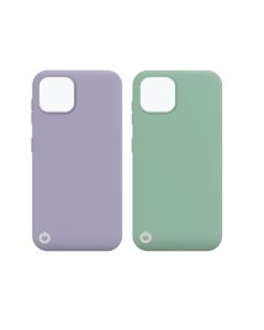 Toni Twin Silicone iPhone 13 Mini in  Violet and Turquoise sold by Technomobi