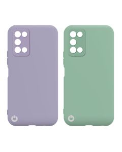 Toni Twin Silicone Case Samsung Galaxy A03S - Violet/Turquoise