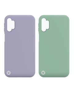 Toni Twin Silicone Case Samsung Galaxy A32 5G in Violet and Turquoise sold by Technomobi