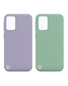 Toni Twin Silicone Case Samsung Galaxy A72 4G and A72 5G in Violet and Turquoise sold by Technomobi