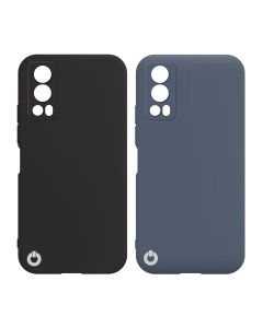 Toni Twin Silicone Case Vivo Y52 5G in Black and Blue sold by Technomobi