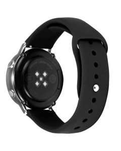 Toni Silicone Button Watch Strap 22mm - Black 