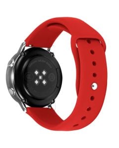 Toni Silicone Button Watch Strap 22mm in red sold by Technomobi
