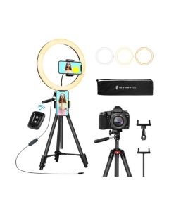 Taotronics 12" Selfie Ring Light with 3 Colour Modes – Black