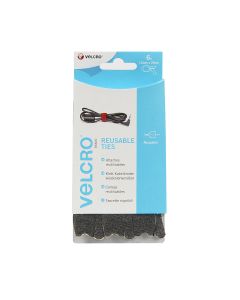 Velcro® Brand Reusable Ties 12Mm X 20Cm Black