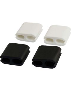Volkano Bind Series - 4 Piece: Power Cable Clips - Black & White