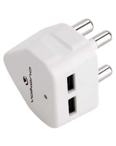 Volkano Current Series Double USB Wall Charger with 3 Pin Plug