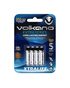 Volkano Extra Series Alkaline Batteries AAA Pack of 4