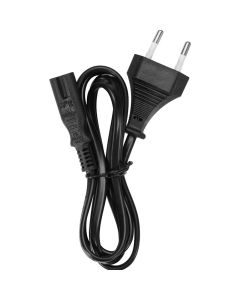 Volkano Presto Series Power Cable 2 Pin Figure 8 to Type C Euro 1.2m 5A - Black
